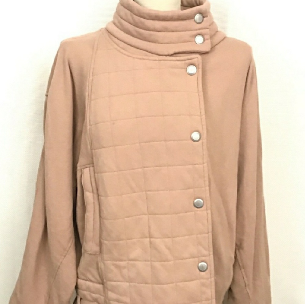 Free people oversize quilted moto jacket